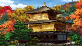 Der Goldene Pavillion (Kinkaku-ji)